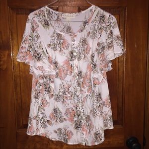 Flower Patterned Emaline Top